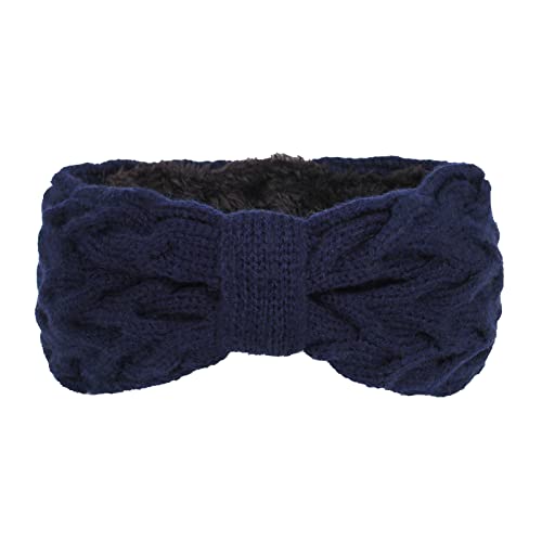 Haarwickel für Herren, warme Winter-Stirnbänder für Frauen, Zopfhäkel-Turban, Ohrenwärmer, Stirnband, Geschenke, 1 Packung, Radfahren-Stirnband (dunkelblau, Einheitsgröße) von Yinguo