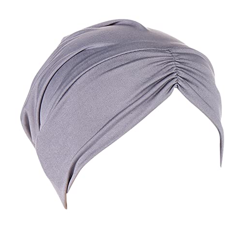 Hutaufbewahrung für Baseballmützen Wand Krebs Kopf Hut Kappe Ethno Bohemian Floral Hair Cover Wrap Turban Kopfbedeckung Turban Kappe Plissee Hut (C-Grau, Einheitsgröße) von Yinguo