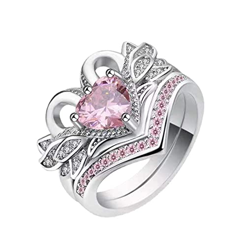 Paar Schwan Liebe Form Ring Geometrie Kreisförmige Strass Ring Verlobungsring Voller Diamant Zirkonia Solitär Ring 5 11 Ring, der sagt, rose, 32 von Yinguo