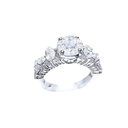 Schmuck Europäische und amerikanische Goldfarbe Schmuck für Frauen Mann Liebhaber Ring Eheringe Geschenk Custom Ring Edelstahl Ringe Set, silber, 36 von Yinguo