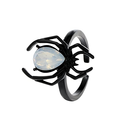 Schwarzer Ring Unisex Retro Mode Metall Alter Geometrisch Offener Zeigefinger Ring Halloween Teenager Ringe für Mädchen Alter 11-14 Jahre, Schwarz , Einheitsgröße von Yinguo