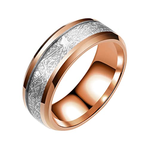 Seidenmuster Legierung eingelegt Strass Damen Ring Beliebter exquisiter Ring Einfacher Modeschmuck Herren Kostüm Schmuck Ringe, C, 34 von Yinguo