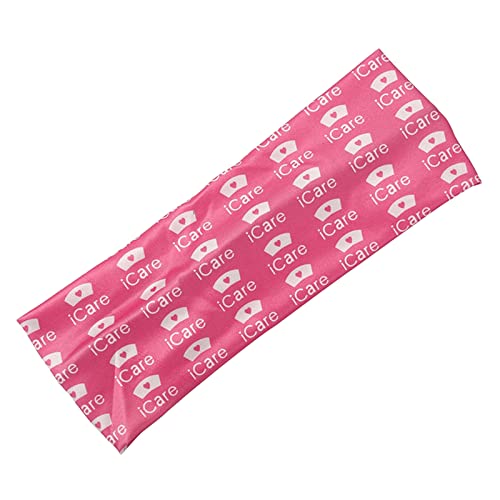 Stirnband mit Schleife Frauen Druck Stirnband Elastisches Kopfband Haarband Bandana Stirnband (5-Pink, Einheitsgröße) von Yinguo