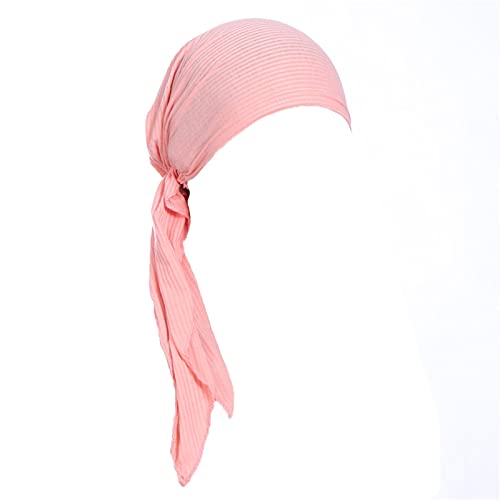 Turban Hut Turban Muslimische Kopfkappe Solide Damen Kappe Kopfbedeckung Baseball Caps Coole Herren Hüte (Pink-f, Einheitsgröße) von Yinguo