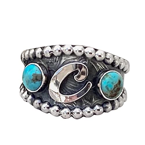 Vintage-Hochzeitsschmuck, handgefertigt, geschliffen, Verlobungsring, Luxus-Geschenk-Ring, Kristall-Ring, blau, 7 von Yinguo