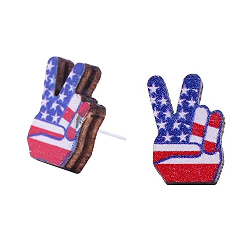 Yinguo American Independence Day Sonnenblume Schmetterling Fünf Punkt Stern Mehrere Ohrringe Personalisierte Ohrringe Mode Ohrstecker für Frauen, h, Einheitsgröße von Yinguo