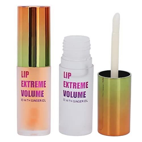 2 Stück Lip Plumper für Vollere Lippen, Feuchtigkeitsspendend, Reduziert Feine Linien, Lip Plumping Gloss, um Feine Linien zu Reduzieren, Feuchtigkeitsspendender Lipgloss von Yinhing