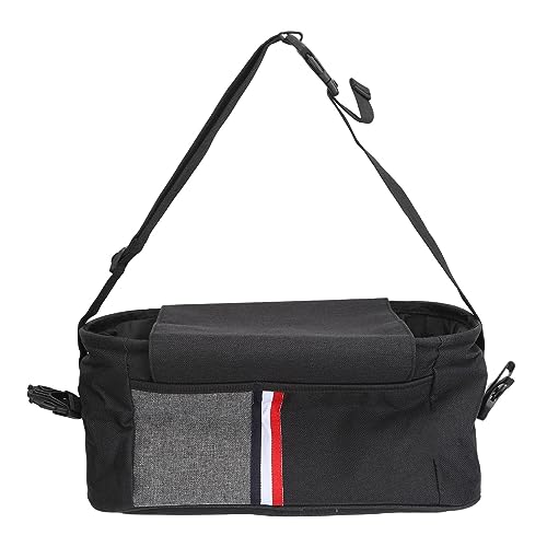 Hängende Wasserdichte Tasche für Kinderwagen mit Vielseitiger Windelaufbewahrung für Kinderwagen, Babybett, Wände, Einfacher Zugang, Wasserdichtes Polyestermaterial (BLACK) von Yinhing