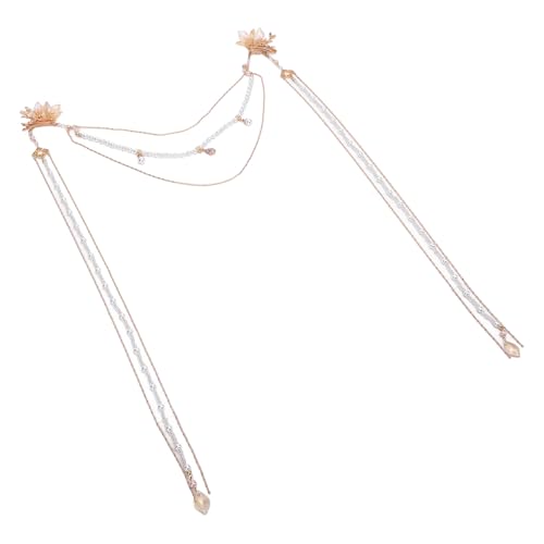 Langes Quastenblumenhaarclip Künstliche Perlenhaarzubehör mit Elegantem Design für Frauen in Modischen und Sicheren Passform von Yinhing