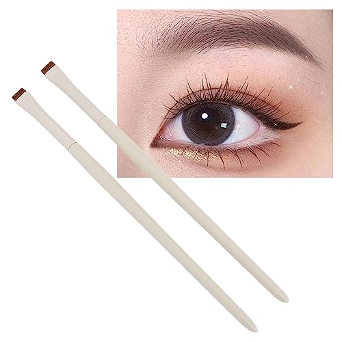 Ultradünner Flacher Definitionspinsel, Abgewinkelter Eyeliner-Pinsel für Präzises Auftragen von Gel-, Creme- oder Puderliner mit Weichen, Sanften Fasern, Langlebiges Aluminiumrohr von Yinhing