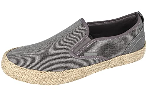 Herren Schlupfschuhe aus Segeltuch, Größe 39-47, grau, 45 EU Herren Schlupfschuhe aus Segeltuch, Größe 39-47, grau, 45 EU von Yinka Shoes