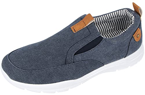 Herren-Sneaker-Schuhe, klassisch, Segeltuch, Größe 39-47, navy, 42 1/3 EU von Yinka Shoes