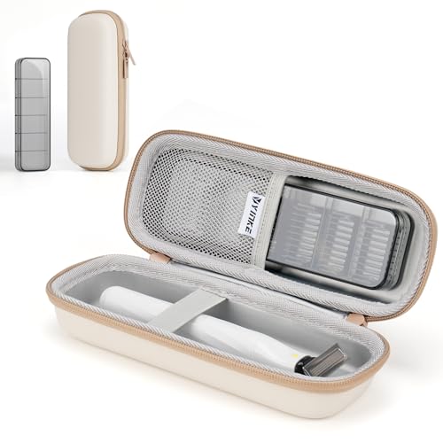 Reise-Rasierkoffer mit Aufsätzen, Aufbewahrungsbox für Hybrid-Elektro-Trimmer, wasserdichte harte Tragetasche, tragbare Aufbewahrungstasche für O-Klinge, Beige Reise-Rasierkoffer mit Aufsätzen, Aufbewahrungsbox für Hybrid-Elektro-Trimmer, wasserdichte harte Tragetasche, tragbare Aufbewahrungstasche für O-Klinge, Beige von Yinke