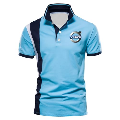 Basic T-Shirts Für Männer Vo-LV.o, Slim Fit Kurzen Ärmeln T-Shirt, Oberteile Mit Normaler Passform, Herren(Blue,M) von Yinova