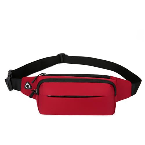 Bauchtasche Damen, Sport Wasserdicht Gurttasche, Bauchtasche für Outdoor Reisen Sport Wandern Joggen Hundespaziergänge (Color : Red) von Yinova