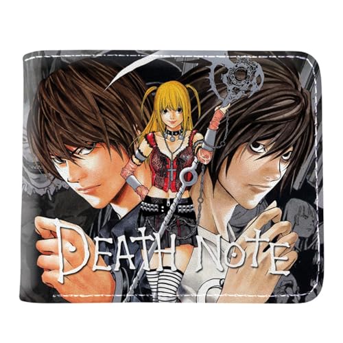 Death No. te Anime Wallets, Cartoon-Druck Geldbörse Klein, Kunstleder Kreditkartenhalter Brieftasche, Geschenk für Kinder & Teenager(Color:Multicolor 11) von Yinova