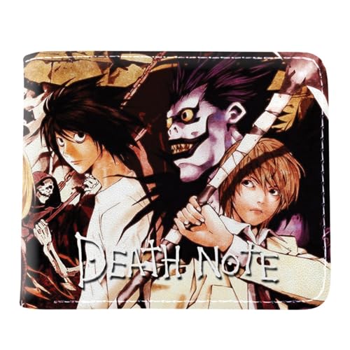 Death No. te Anime Wallets, Cartoon-Druck Geldbörse Klein, Kunstleder Kreditkartenhalter Brieftasche, Geschenk für Kinder & Teenager(Color:Multicolor 17) von Yinova