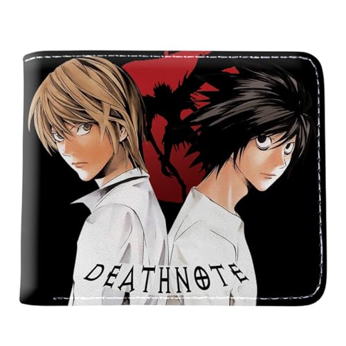 Death No. te Anime Wallets, Cartoon-Druck Geldbörse Klein, Kunstleder Kreditkartenhalter Brieftasche, Geschenk für Kinder & Teenager(Color:Multicolor 19) von Yinova