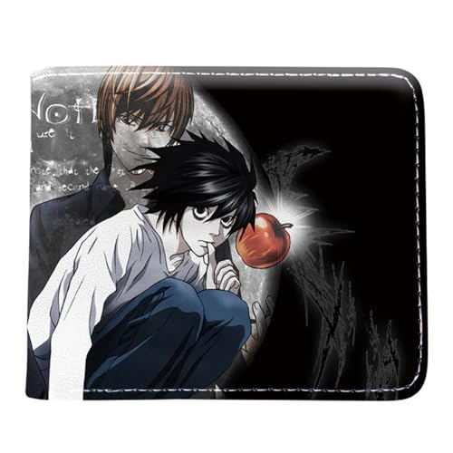 Death No. te Anime Wallets, Cartoon-Druck Geldbörse Klein, Kunstleder Kreditkartenhalter Brieftasche, Geschenk für Kinder & Teenager(Color:Multicolor 2) von Yinova