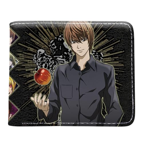 Death No. te Anime Wallets, Cartoon-Druck Geldbörse Klein, Kunstleder Kreditkartenhalter Brieftasche, Geschenk für Kinder & Teenager(Color:Multicolor 3) von Yinova