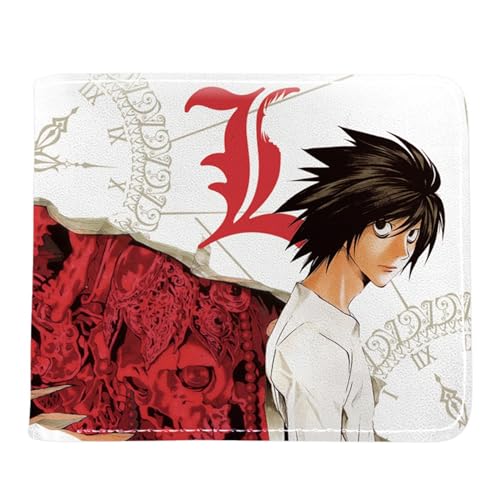 Death No. te Anime Wallets, Cartoon-Druck Geldbörse Klein, Kunstleder Kreditkartenhalter Brieftasche, Geschenk für Kinder & Teenager(Color:Multicolor 6) von Yinova