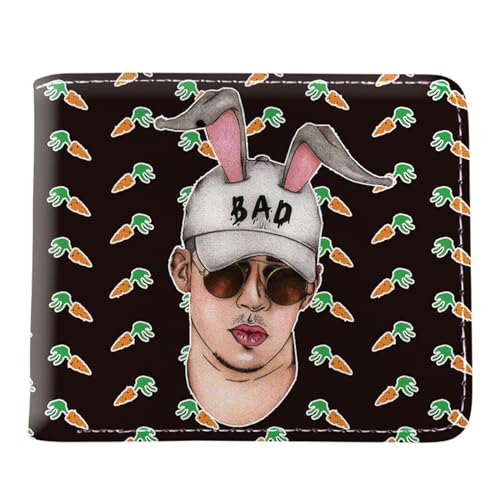 Geldbörse Anime Mittelgroß Bad Bun. ny, Schmale Bi-Fold Kleines Portemonnaie, PU-Leder Kreditkartenetui Wallet Brieftasche, für Teenager und Junge Mädchen(Color:Multicolor 1) von Yinova