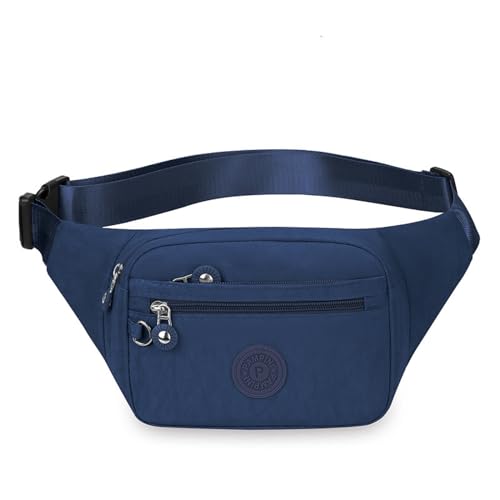 Hüfttasche, Wasserdicht Hüfttasche für Herren und Damen, Bauchtasche für Outdoor Reisen Sport Wandern Joggen Hundespaziergänge (Color : Dark Blue, Size : One Size) von Yinova