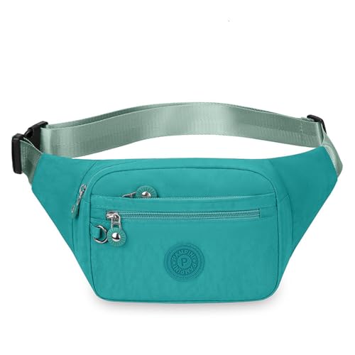 Hüfttasche, Wasserdicht Hüfttasche für Herren und Damen, Bauchtasche für Outdoor Reisen Sport Wandern Joggen Hundespaziergänge (Color : Green, Size : One Size) von Yinova