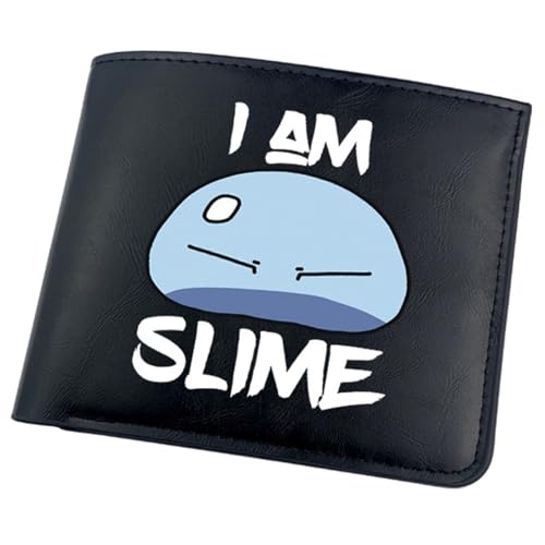 That Time I Got Rein-carn-ated As a Slime Anime Wallet, Bifold Kleiner Geldbeutel, PU Leder Geldbörse Brieftasche Wallet, Hält Kleingeld, Ausweis und Münzen(Color:Black 2) von Yinova