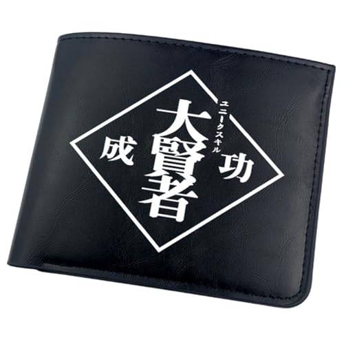 That Time I Got Rein-carn-ated As a Slime Anime Wallet, Bifold Kleiner Geldbeutel, PU Leder Geldbörse Brieftasche Wallet, Hält Kleingeld, Ausweis und Münzen(Color:Black 7) von Yinova