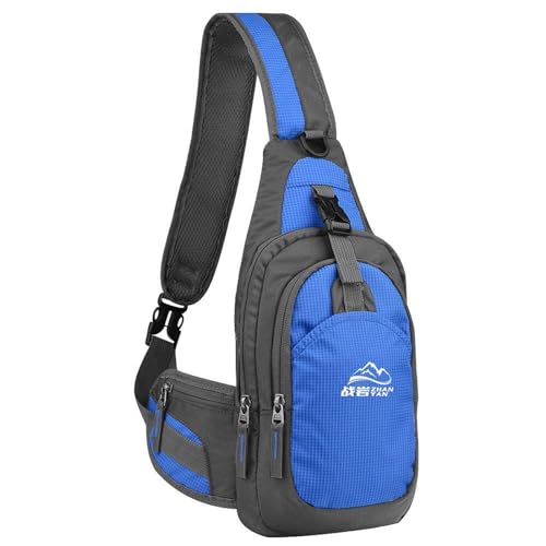 Yinova Brusttasche Sling Bag, Unisex Chest Sling Pack Große, Umhängetasche Zum Wandern Outdoor Reise(Color:Blue) von Yinova