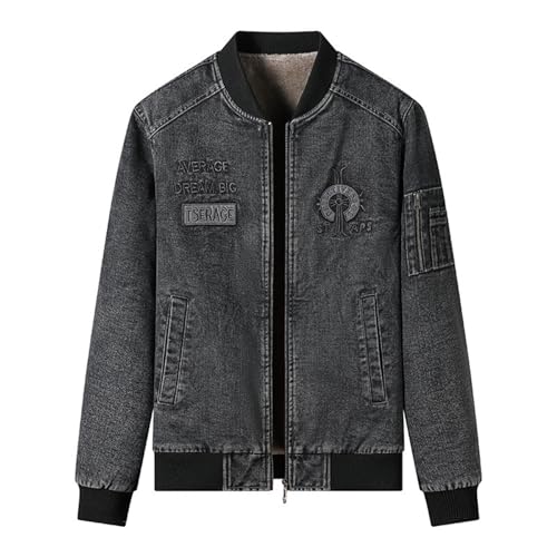 Yinova Jeansjacke Herren Western, Klassischer Retro Denim Stil, Frühling und Herbst im Freien(Grey,M) von Yinova