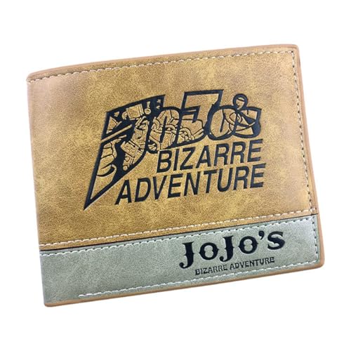 Yinova Jo-Jo's Bizar-re Adventu-re Geldbörse Anime, Cartoon-Druck Geldbörse Klein, Kunstleder Kreditkartenetui Scheckkartenetui, für Teenager und Junge Mädchen(Color:Multicolor 15) von Yinova