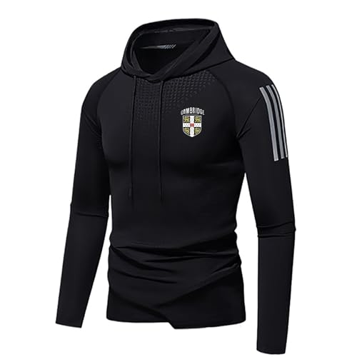 Yinova Kaputzenpullis Herren University of Ca-mbr-idge, Langarm Kängurutaschen Motiv Pullover, für Herbst Frühling(Black,XL) von Yinova