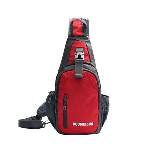 Yinova Schultertasche Herren, Brusttasche Herren Kleiner Rucksack, Umhängetaschen Crossbag Sport Running Camping Fahrrad Reisen Joggen(Color:Red) von Yinova