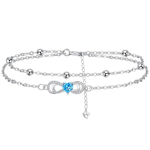 Yinsen Damen Unendlichkeit Herz Armband 925 Sterling Silber Armbänder, Geburtstag Jahrestag Muttertag Weihnachten Geschenk für Sie Frauen Freundin Mutter von Yinsen