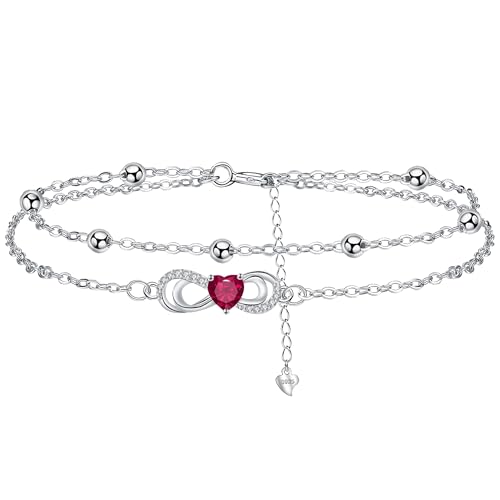 Yinsen Damen Unendlichkeit Herz Armband 925 Sterling Silber Armbänder, Geburtstag Jahrestag Muttertag Weihnachten Geschenk für Sie Frauen Freundin Mutter von Yinsen