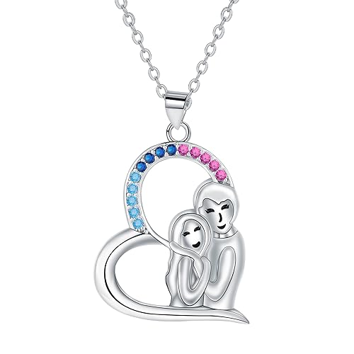 Yinsen Halskette mit Herz Anhänger 925 Sterling Silber Damen Liebhaber Ketten, Geschenke zum Valentinstag für Freundin, Ehefrau von Yinsen