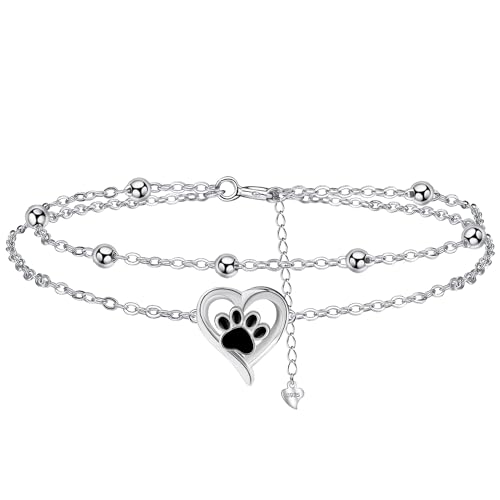 Yinsen Hundepfote Armband Damen 925 Sterling Silber Schmuck Geschenk für Mutter, Tochter, Frau oder Freundin zum Geburtstag, Muttertag von Yinsen