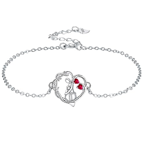 Yinsen Mutter Tochter Armband 925 Sterling Silber Schmuck Geschenke Weihnachten für Schwester Damen Mädchen von Yinsen