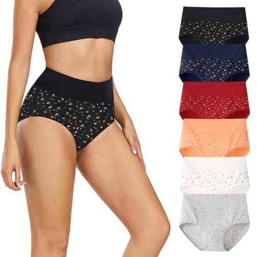Yintry Damen Unterhosen Baumwolle Slip Damen Hohe Taillen Slip Wochenbett Unterwäsche Kaiserschnitt Unterhose Mehrpack von Yintry