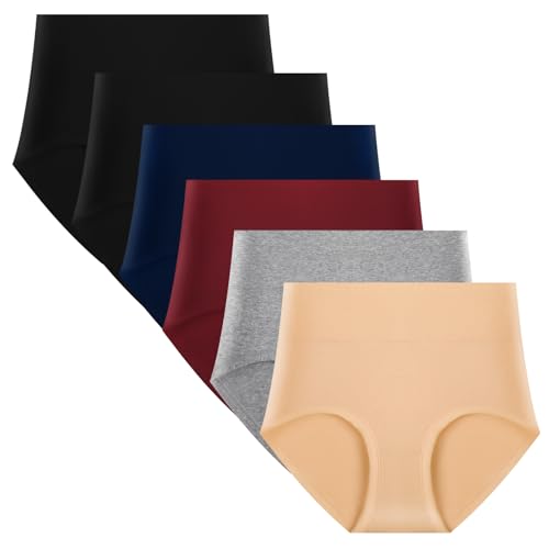 Yintry Damen Unterhosen Baumwolle Slip Damen Hohe Taillen Slip Wochenbett Unterwäsche Kaiserschnitt Unterhose Mehrpack von Yintry