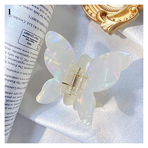 Yinyimei 100pcs,Haarspangen Süße Fee Schmetterling Form Haar Krallen Klammern Marmor Leoparden Druck Haarklammern Frauen Acryl Haarnadeln Barrettes Haarschmuck Geschenk (Color : 1) von Yinyimei