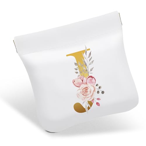 Kleine Make-up-Tasche mit Initialbuchstaben, Kosmetiktasche, Mini-Münzgeldbörse, kleine Make-up-Tasche für Geldbörse, Reise-Make-up-Tasche, Geschenke für Frauen, Brautjungfern, Geburtstagsgeschenke, von Yiqhpy