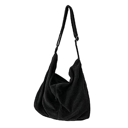 Umhängetasche für Damen, leicht, aus Kordsamt, einfache Schultertasche, japanisches süßes Mädchen, lässige Tasche von Yisawroy