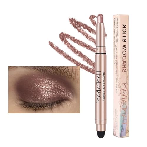 Wasserdichte Bicolor Double Ended Eye Stick Perlglanz Dauerhafte Lidschatten Stift Konturierung Tragbare Make-up Kosmetik Aufhellen Augen Bleistift Make-up Schimmernde Lange Anhaltende Lidschatten von Yisawroy