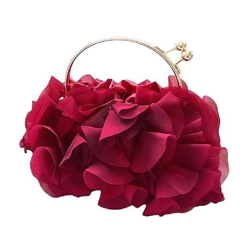 Yisawroy Blumen Handtasche Trendige LadyPurse Abendtasche Umhängetasche Elegante Party Bankett Hochzeit Clutches Blumen Tragetasche Niedliche Trendige Lässige Tages Geldbörse von Yisawroy