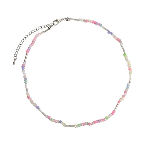 Yisawroy Halskette Mit Schleife Perlenkette Kette Halskette Mit Perlen KüNstliches Kristallmaterial FüR Damen Schmuck Geschenk KüNstliche Bowknot Halskette von Yisawroy