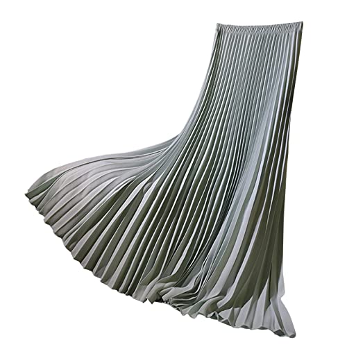 Lang Faltenröcke Damen Elastische Hohe Taille Swing Rock Plisseerock Hellgrün L Lang Faltenröcke Damen Elastische Hohe Taille Swing Rock Plisseerock Hellgrün L von Yishengwan