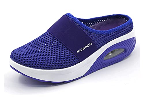 YisiNP Damen Pantoffeln Orthopädische Schuhe Freizeit Luftkissen Mesh Schlupfschuhe Atmungsaktiv Sandalen von YisiNP